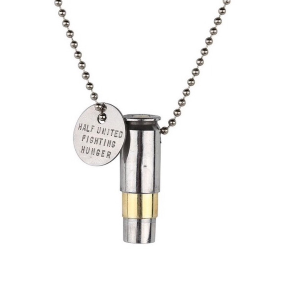 Half United Fighting Hunger Necklace Silver-gold-silver